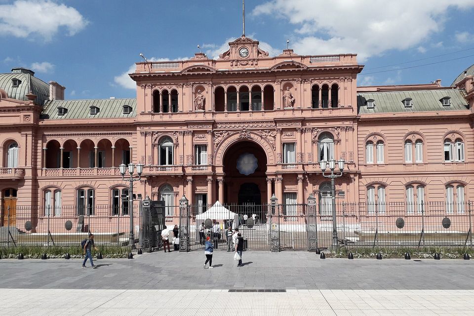 The Casa Rosada facing Plaza de Mayo