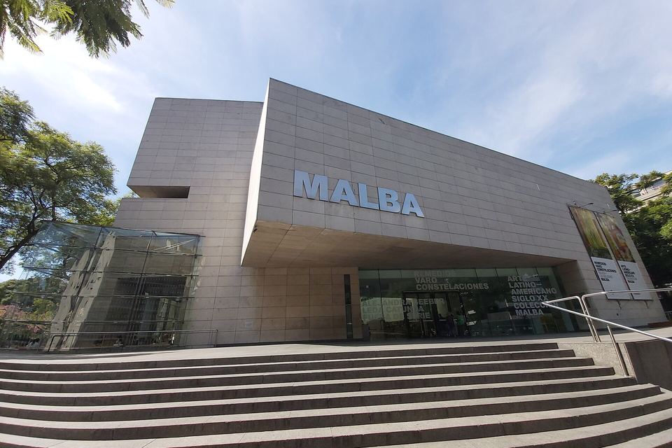 Facade of MALBA, the Museum of Latin American Art of Buenos Aires