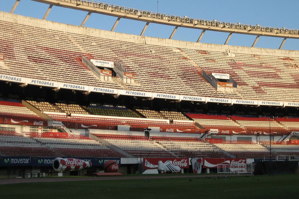 Stands of River Plate’s Monumental Stadium