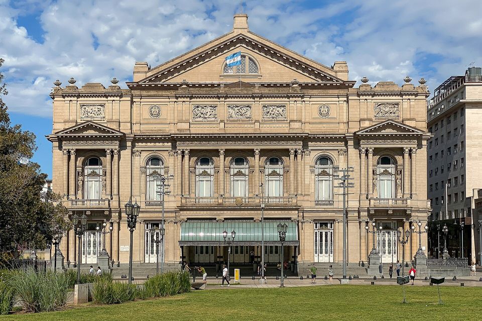 Facade of the Teatro Colón in Buenos Aires