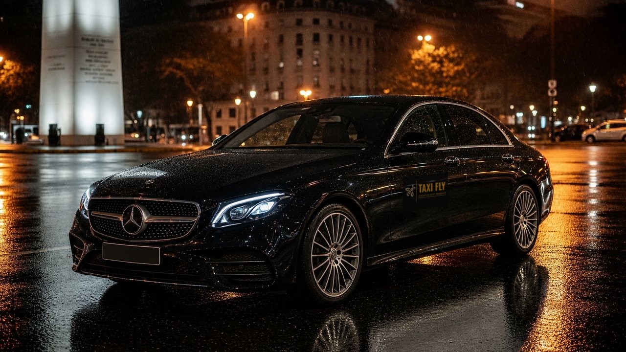 Black Mercedes-Benz E-Class by Taxifly