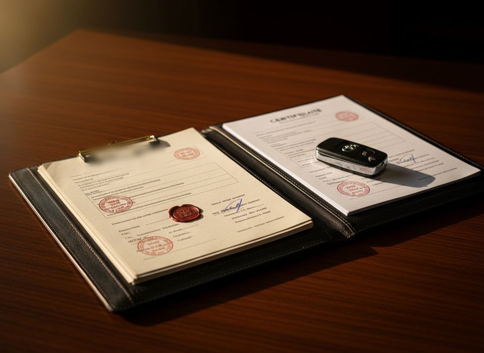 Carpeta con la documentación registral de las unidades