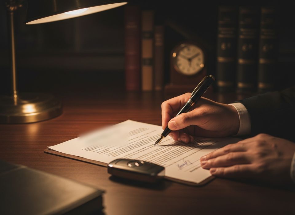 Firma del contrato de leasing